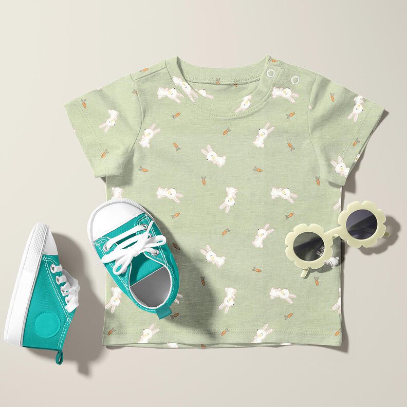 Bambu Jersey de algodão Coelho e cenoura – greige,  image number 5