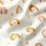 Tecido de algodão Popelina Lindos arco-íris – amarelo-caril/branco,  thumbnail number 2