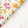 Tecido para decoração Meio linho Panamá Flores delicadas – branco/púrpura média,  thumbnail number 4