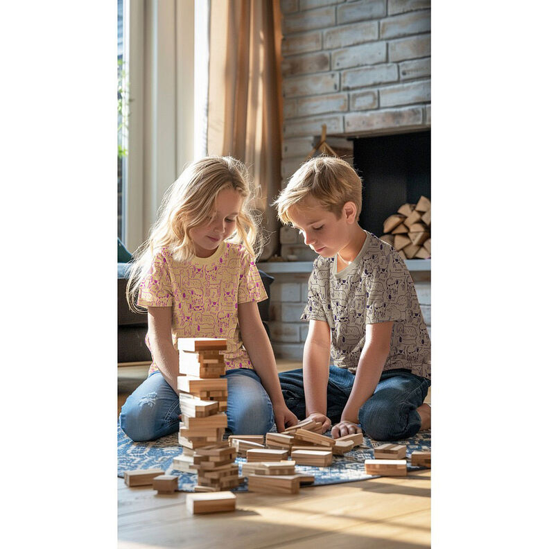 Jersey de algod&atilde;o C&atilde;es | by Poppy &ndash; an&eacute;mona/azul-marinho,  image number 6