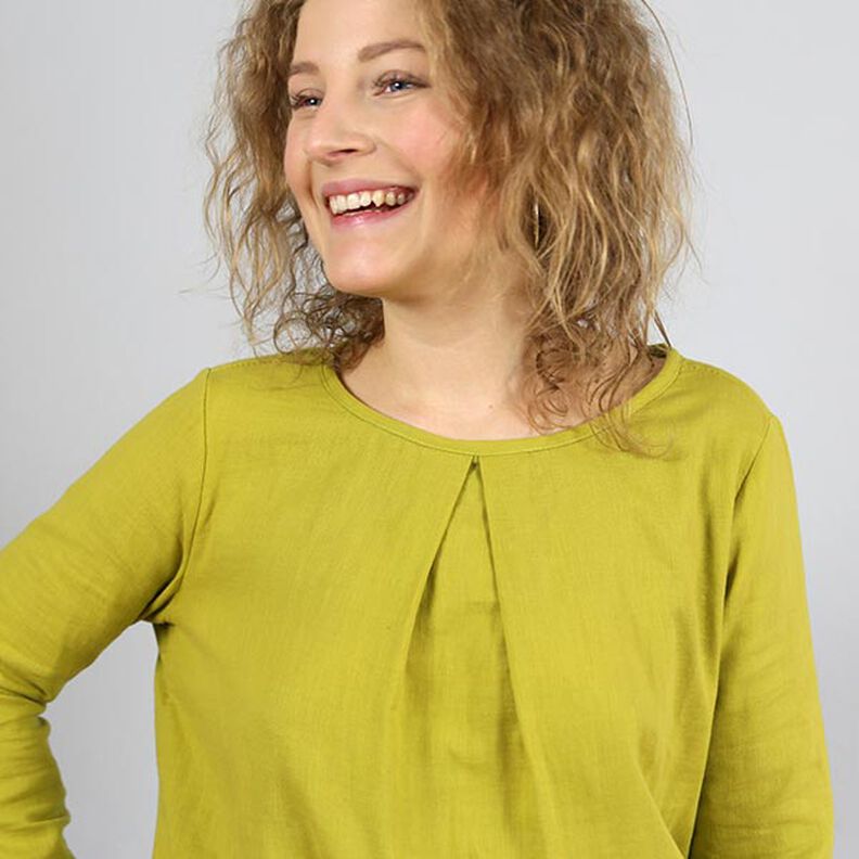 FRAU SUKI - Blusa slip-on com pregas invertidas, Studio Schnittreif | XS - XXL,  image number 8