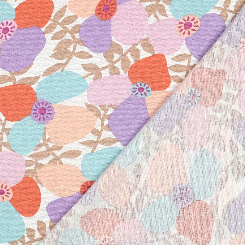 Mix de linho e viscose Lema Poppies | Nerida Hansen – branco sujo/eucalipto,  image number 4