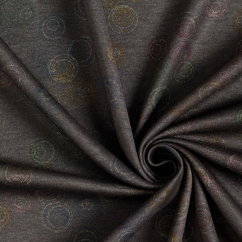 Jersey de viscose Círculos coloridos – pedra cinzento,  image number 3