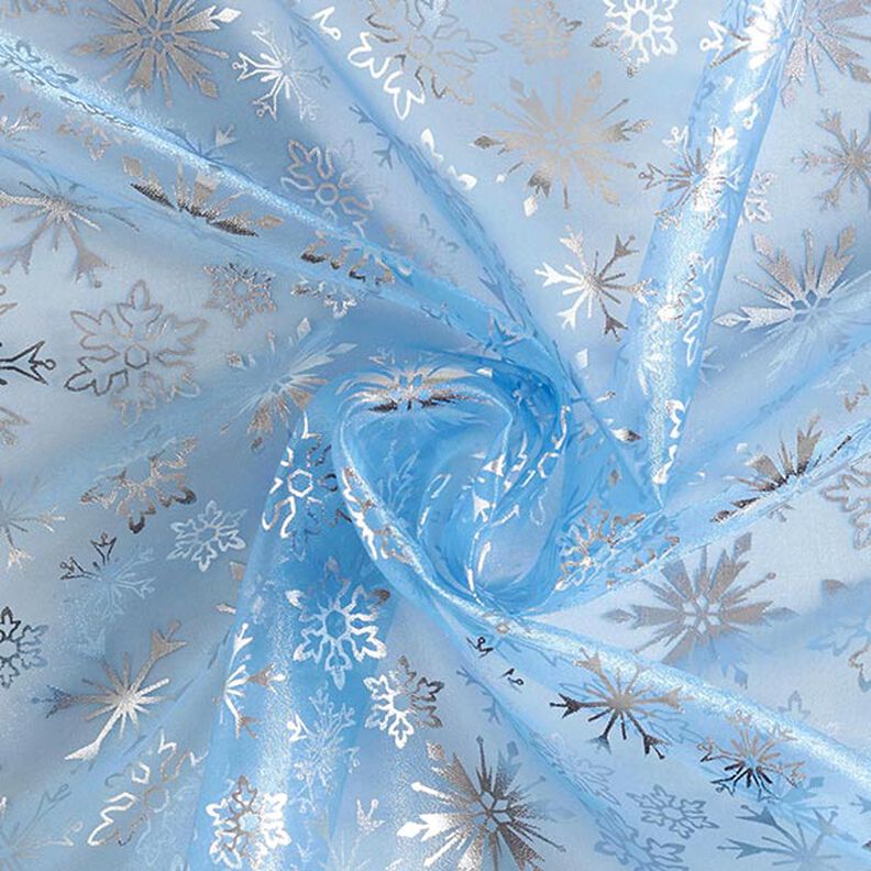 Organza Flocos de neve – azul claro,  image number 4