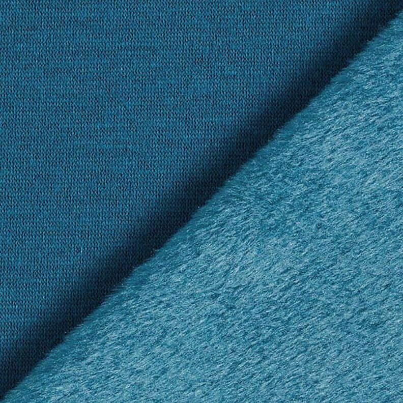 Tecido polar alpino Sweater aconchegante Liso – azul petróleo,  image number 5