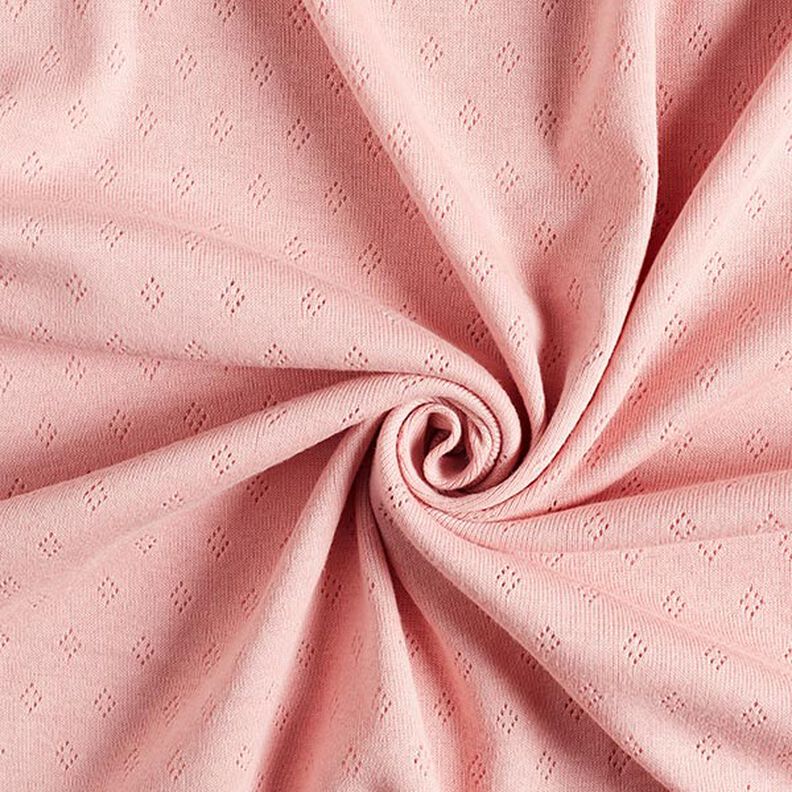 Jersey malha fina com padrão perfurado – rosa embaçado,  image number 2