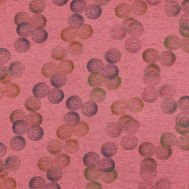 Jersey de viscose C&iacute;rculos coloridos &ndash; malva,  image number 1