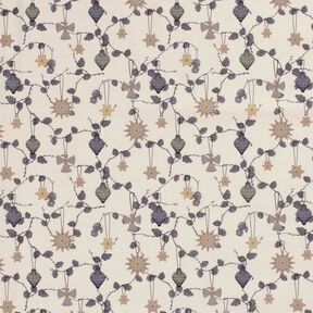 Tecido de algodão Popelina Decoração escandinava para árvores – bege claro, 