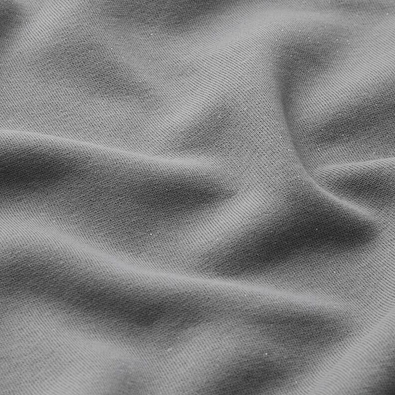 Sweatshirt cardada liso Lurex – cinzento escuro/prateado,  image number 3