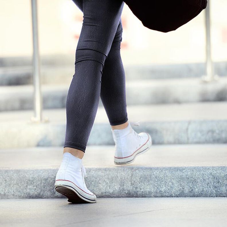 Imitação de pele Stretch liso – azul-marinho,  image number 6