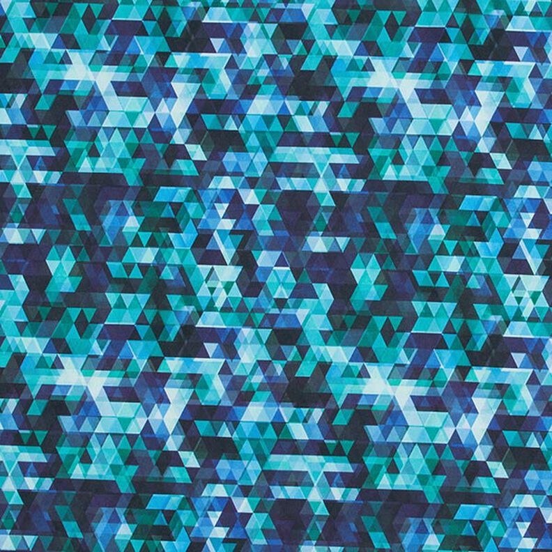 Softshell Triângulos coloridos Impressão Digital – azul-noite/turquesa,  image number 1