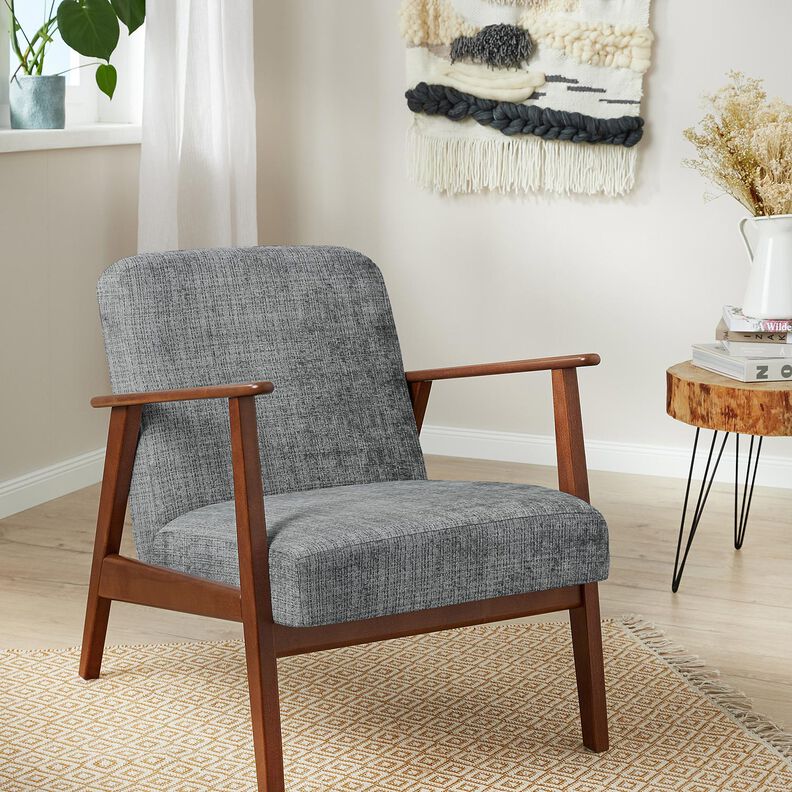 Tecido para estofos Chenille Liso – cinza ardósia,  image number 5