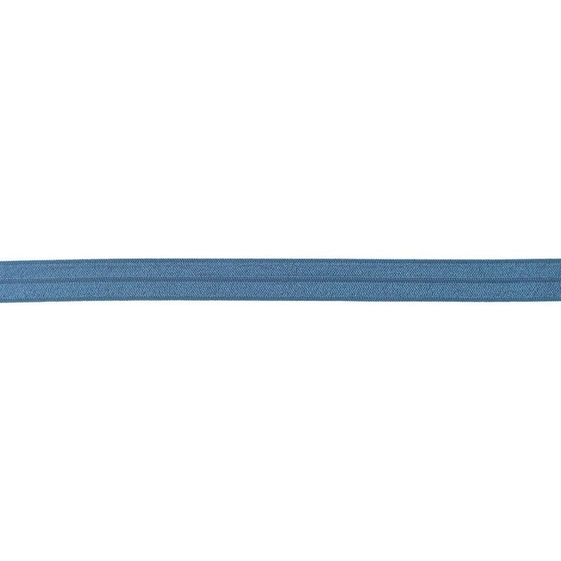 Fita de nastro elástica  brilhante [15 mm] – azul ganga,  image number 1