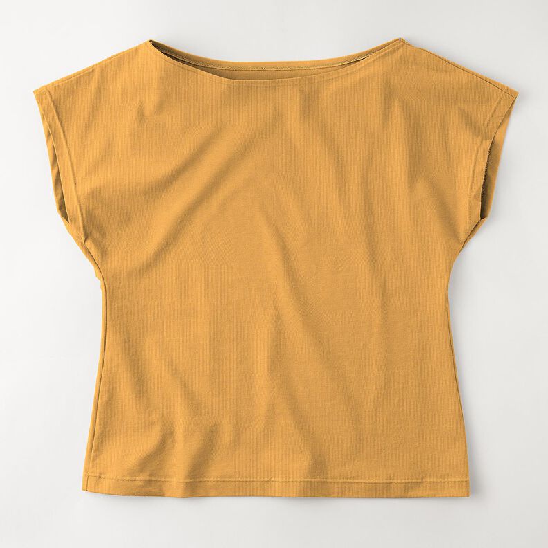 Jersey de algodão médio liso – amarelo-caril,  image number 6