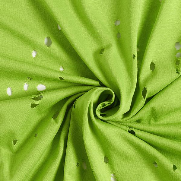 Jersey de algodão Destroyed – verde maçã,  image number 3