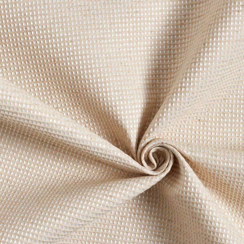 Tecido para decora&ccedil;&atilde;o Jacquard Padr&atilde;o de waffle &ndash; natural,  image number 1
