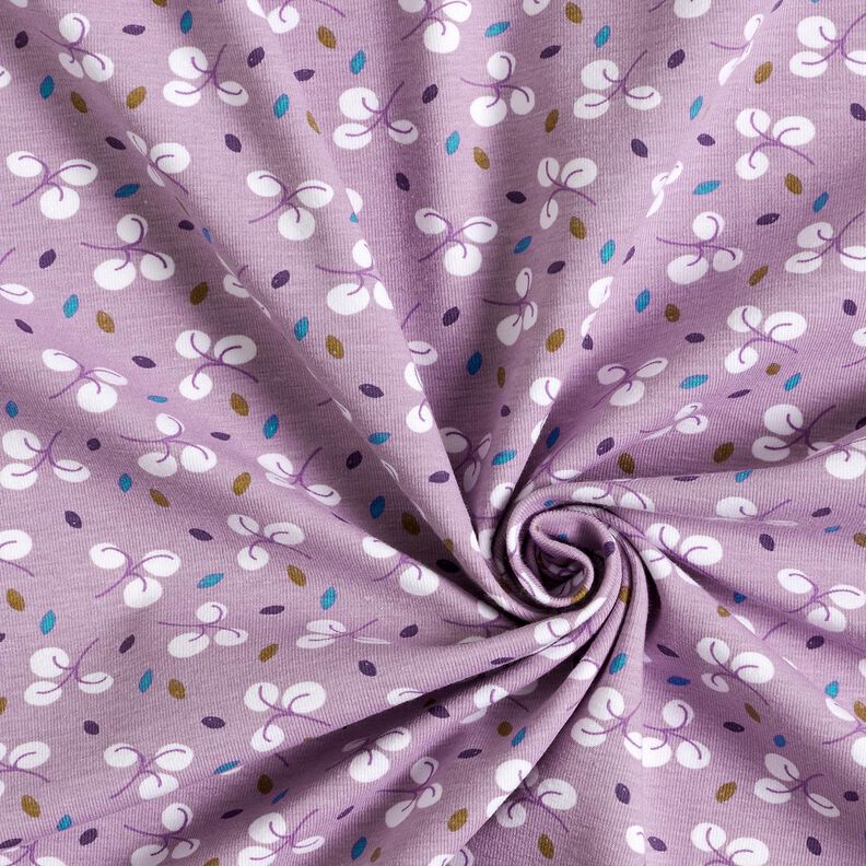 Jersey de algodão Ramos e sarapintas – lavanda,  image number 3