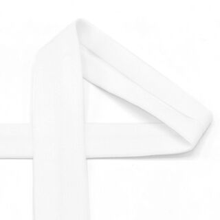 Fita de viés Jersey de algodão [20 mm] – branco, 