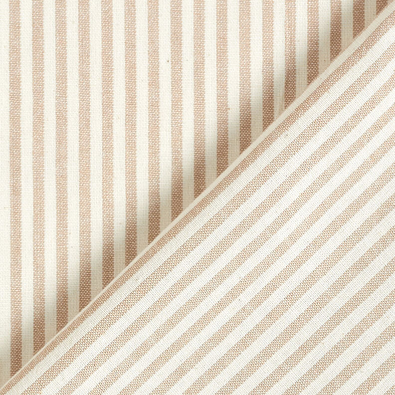 Mistura de viscose e algodão Riscas – beige/branco sujo,  image number 4