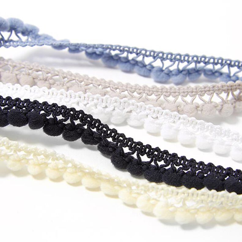 Debrum com pompons [10 mm] - preto,  image number 4