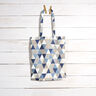Tecido para decoração Meio linho Panamá Triângulos – azul,  thumbnail number 6