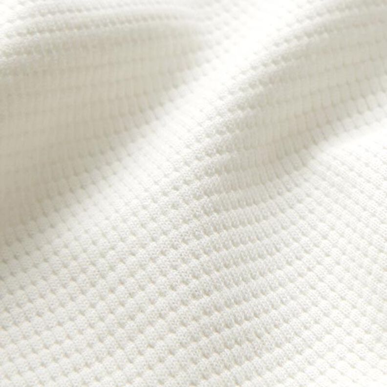 Jersey mini favos de algodão lisa – branco,  image number 3