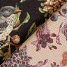 Tecido para decoração Gobelina flores e pássaros – preto/verde,  thumbnail number 4