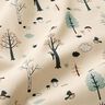 GOTS Tecido de algodão Cretone Pássaros na floresta – natural/eucalipto,  thumbnail number 2