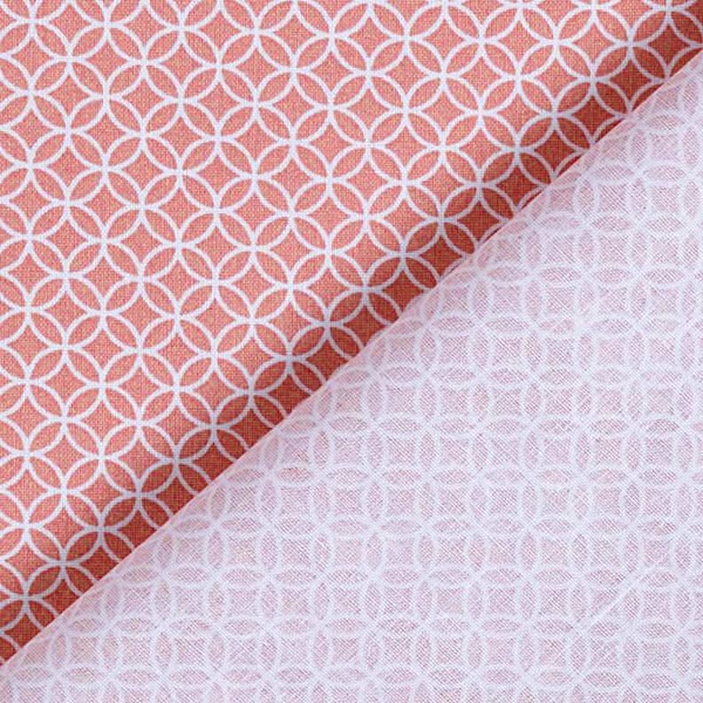 Tecido de algodão Cretone Motivo de azulejo pequeno – terracota,  image number 4