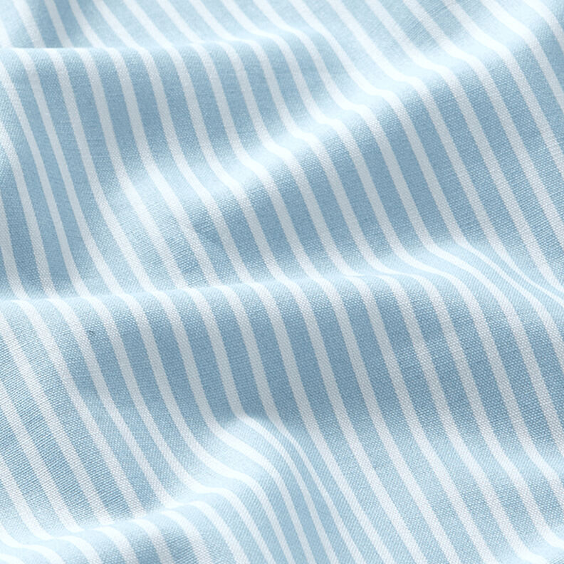 Popelina de algodão Riscas – azul claro/branco,  image number 2