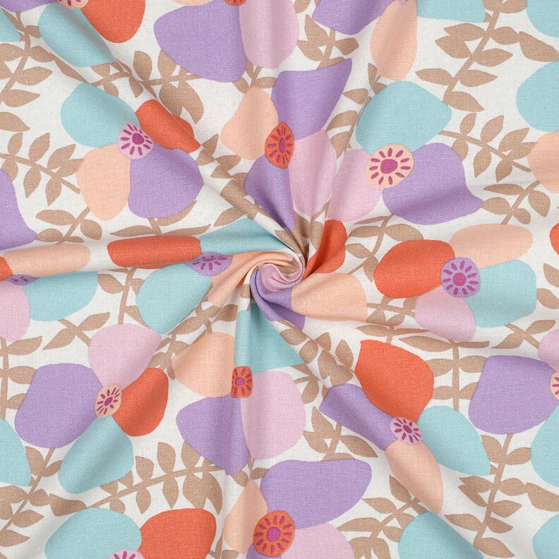 Mix de linho e viscose Lema Poppies | Nerida Hansen – branco sujo/eucalipto,  image number 3