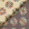 Tecido para decoração Gobelina Mandalas de flores pequenas – bege claro/vermelho,  thumbnail number 4