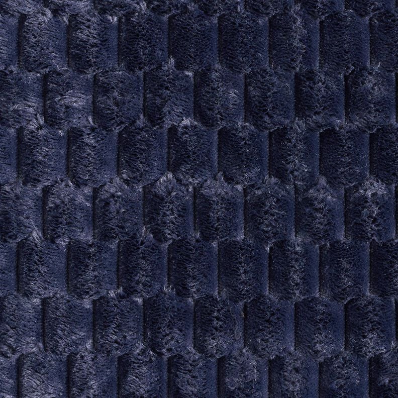 Pelo artificial Favo de mel – azul-noite,  image number 1