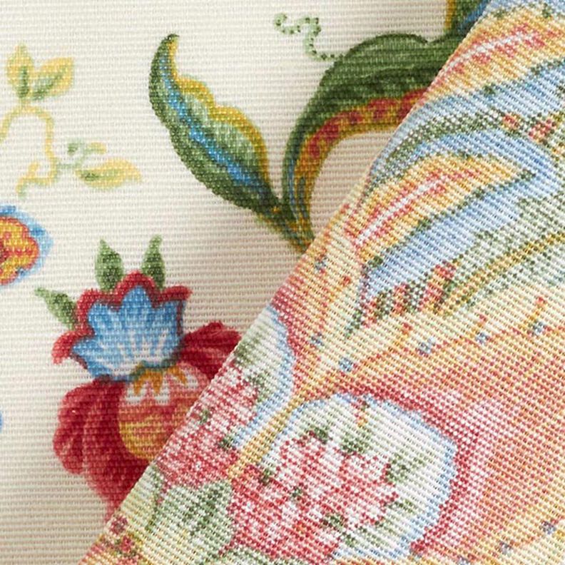 Tecido para decoração Lona Ornamentos florais orientais 280 cm – natural/verde,  image number 4