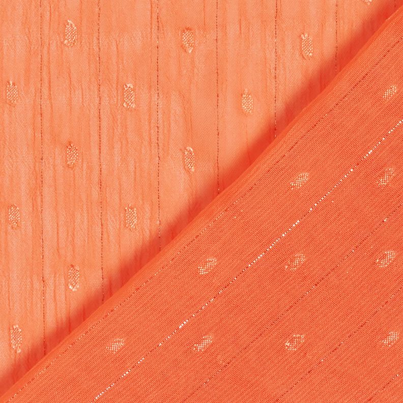Chiffon Dobby Metálico Riscas de Giz – laranja-pêssego/prata metálica,  image number 4