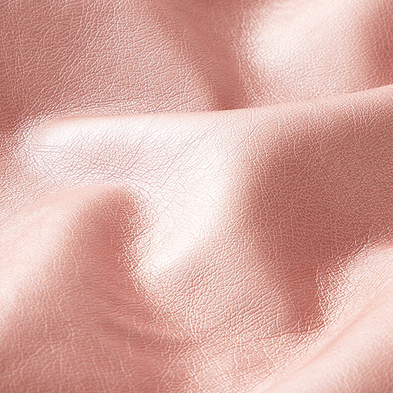 Pele sintética Brilho metálico – rosa,  image number 2