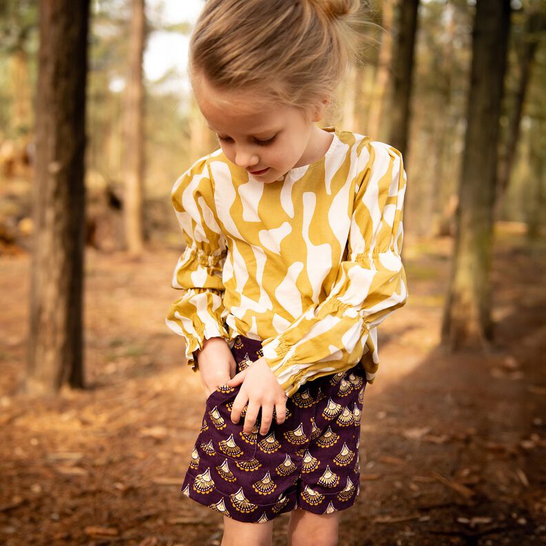 Bombazine para bebé Leques brilhantes – beringela,  image number 5