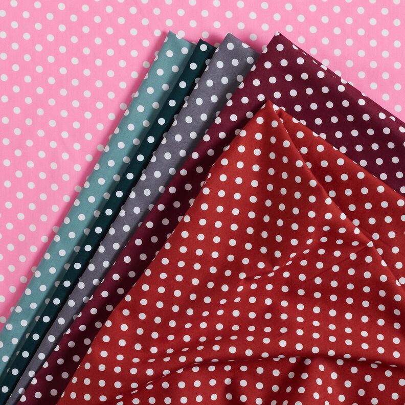 Popelina de algodão Polka Dots – rosa/branco,  image number 5