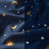Tecido para decoração Céu noturno Glow in the Dark – dourado/azul-marinho,  thumbnail number 3