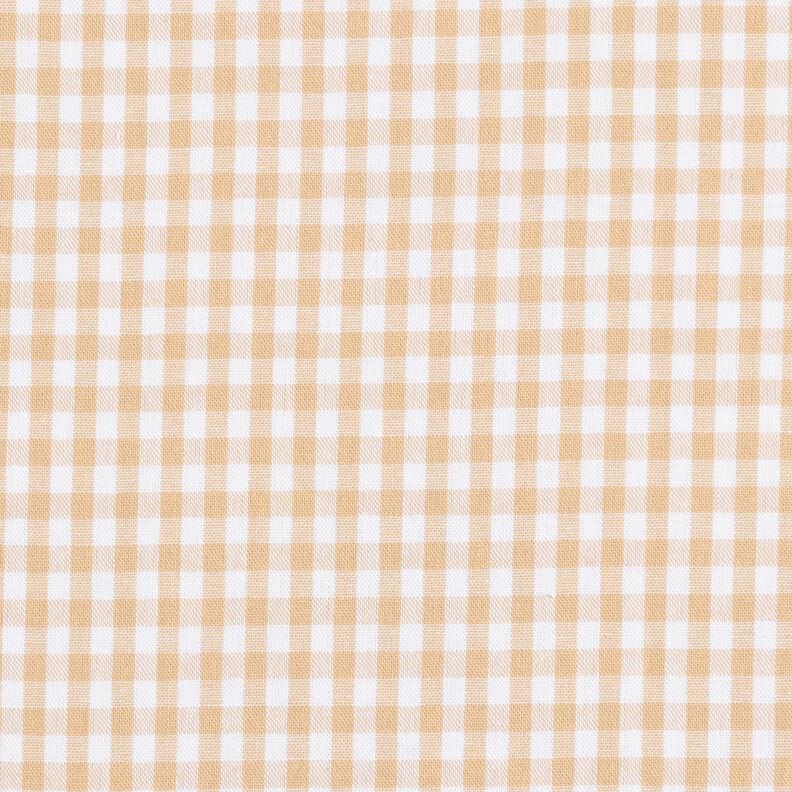 Tecido de algodão Popelina Xadrez Vichy – bege,  image number 1