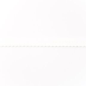 Fita de nastro elástica Renda [12 mm] – branco sujo, 
