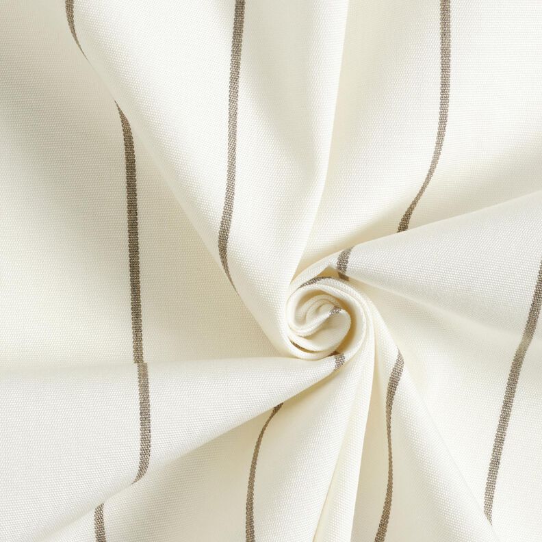 Tecido para exteriores Lona Riscas finas – branco/cinzento claro,  image number 3