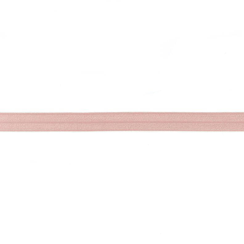 Fita de nastro elástica  brilhante [15 mm] – rosa-velho claro,  image number 1