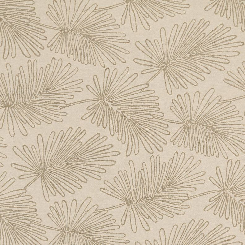Tecido para decora&ccedil;&atilde;o Jacquard Contornos de folhas &ndash; natural,  image number 1
