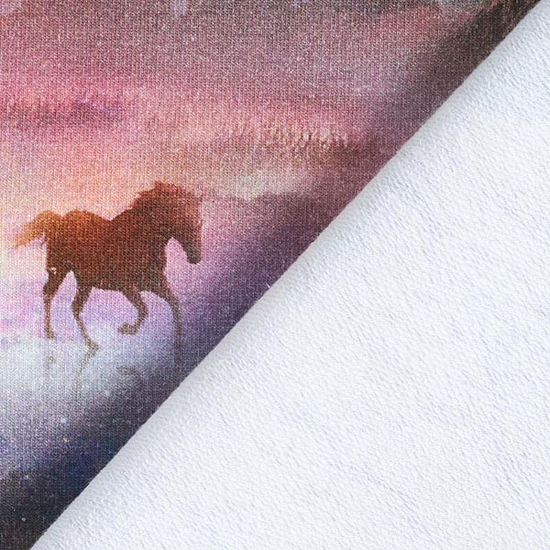 French Terry Sweat de verão Cavalos místicos Impressão Digital – púrpura média,  image number 5