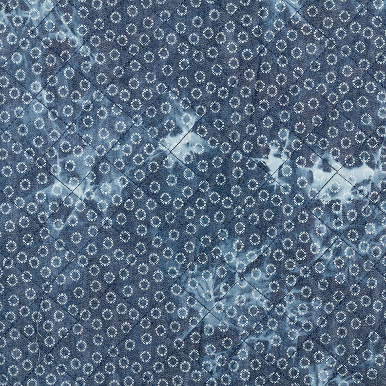 Tecido acolchoado Chambray Flor Batique – azul ganga,  image number 6