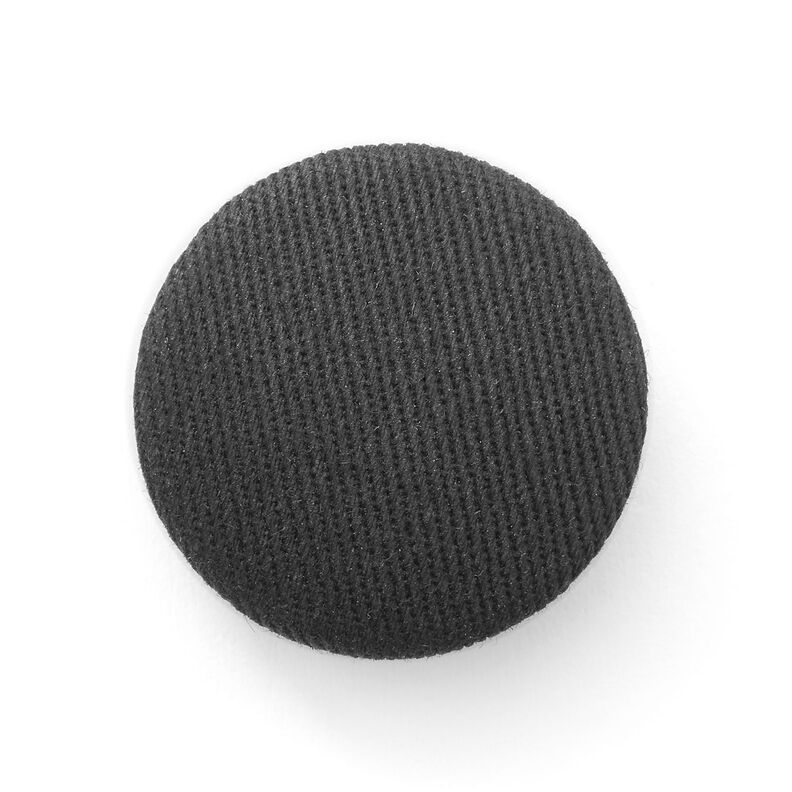 Botão forrado, Sarja de algodão – cinza ardósia,  image number 1