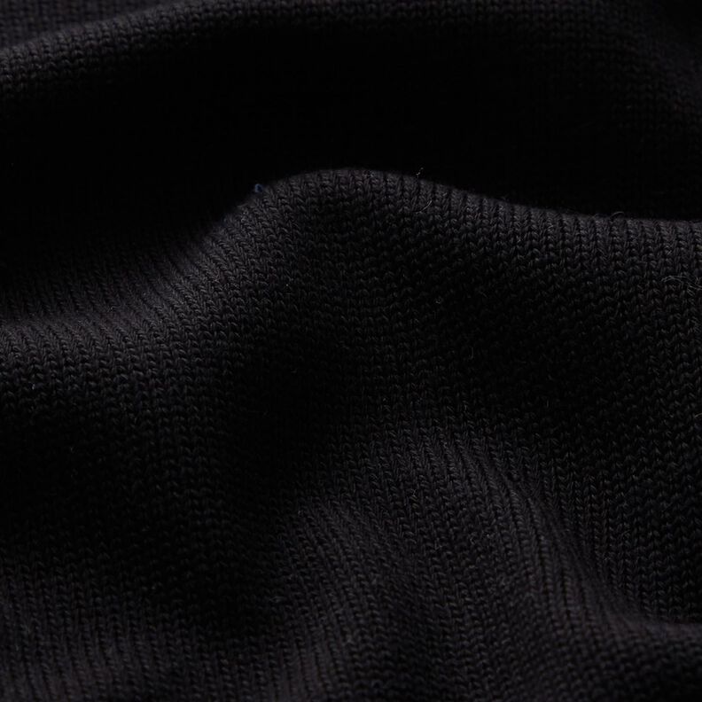 Tecido de malha de algodão – preto,  image number 2