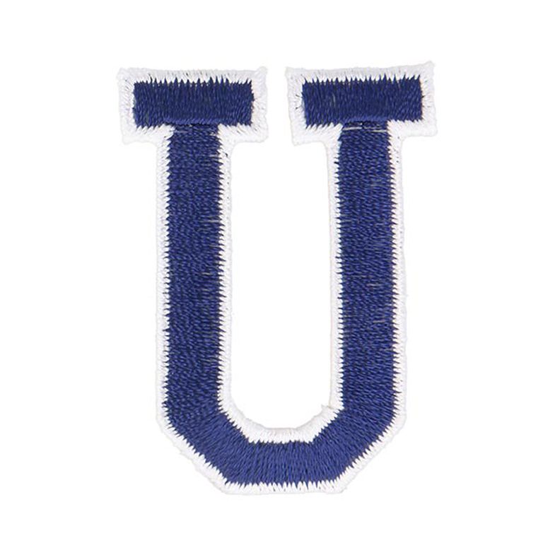 Aplicação Letra U [ Altura: 4,6 cm ] – azul-marinho,  image number 1