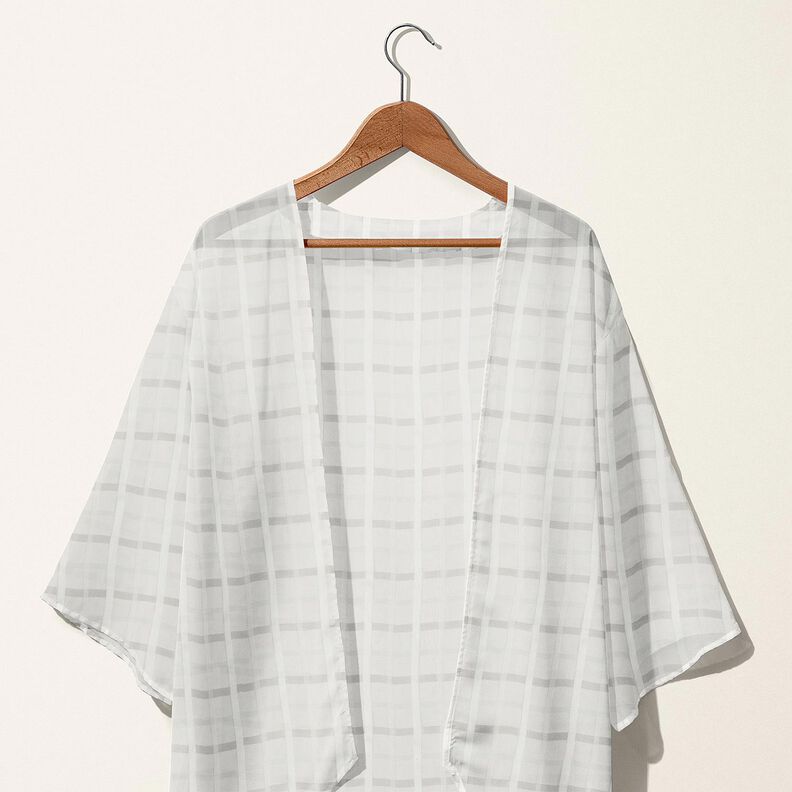 Chiffon Xadrez janela – branco,  image number 5